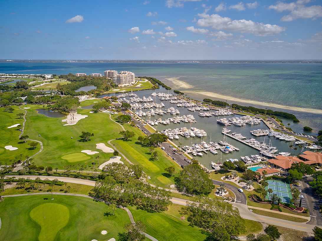 Longboat golf course and marina